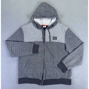 DC Shoes Jacket Hoodie XL Grey Full Zip Skaterboarding Skater Y2K Rob Dyrdek
